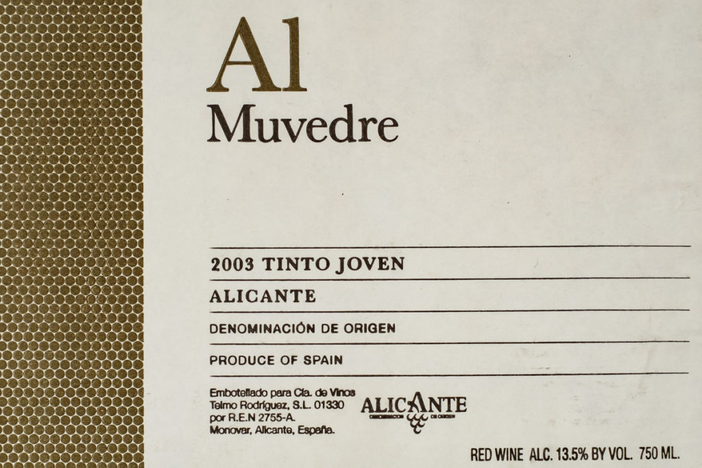 Al Muvedre 2003 - Alicante - Telmo Rodriguez