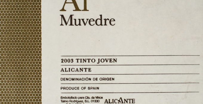 Al Muvedre 2003 von Telmo Rodriguez, Vino Alicante, Spanien