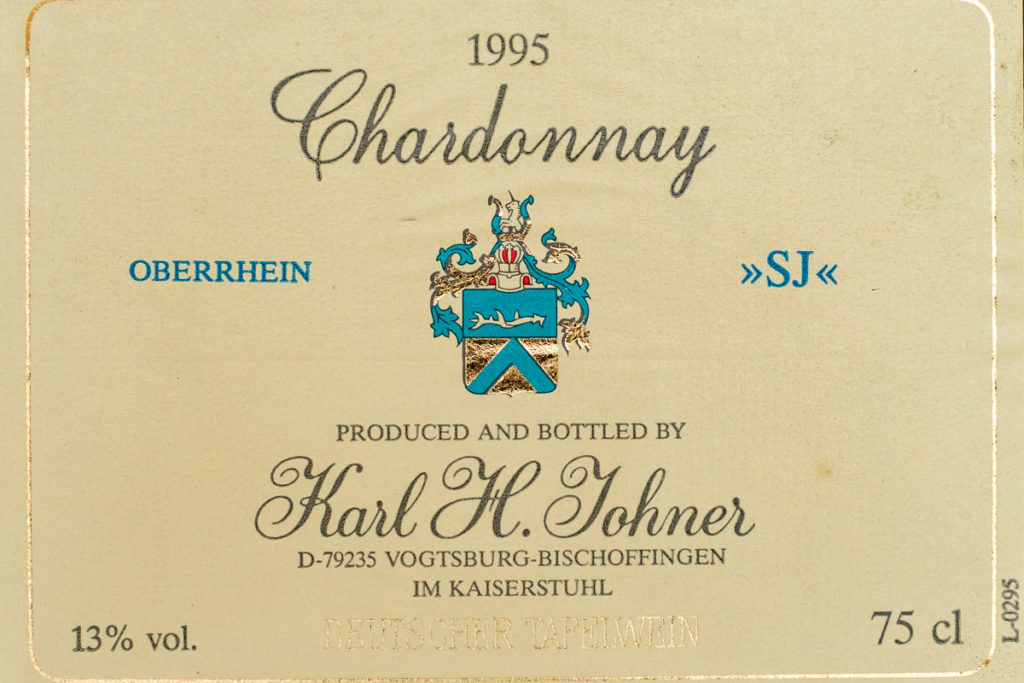 Chardonnay SJ 1995 - Karl H. Johner