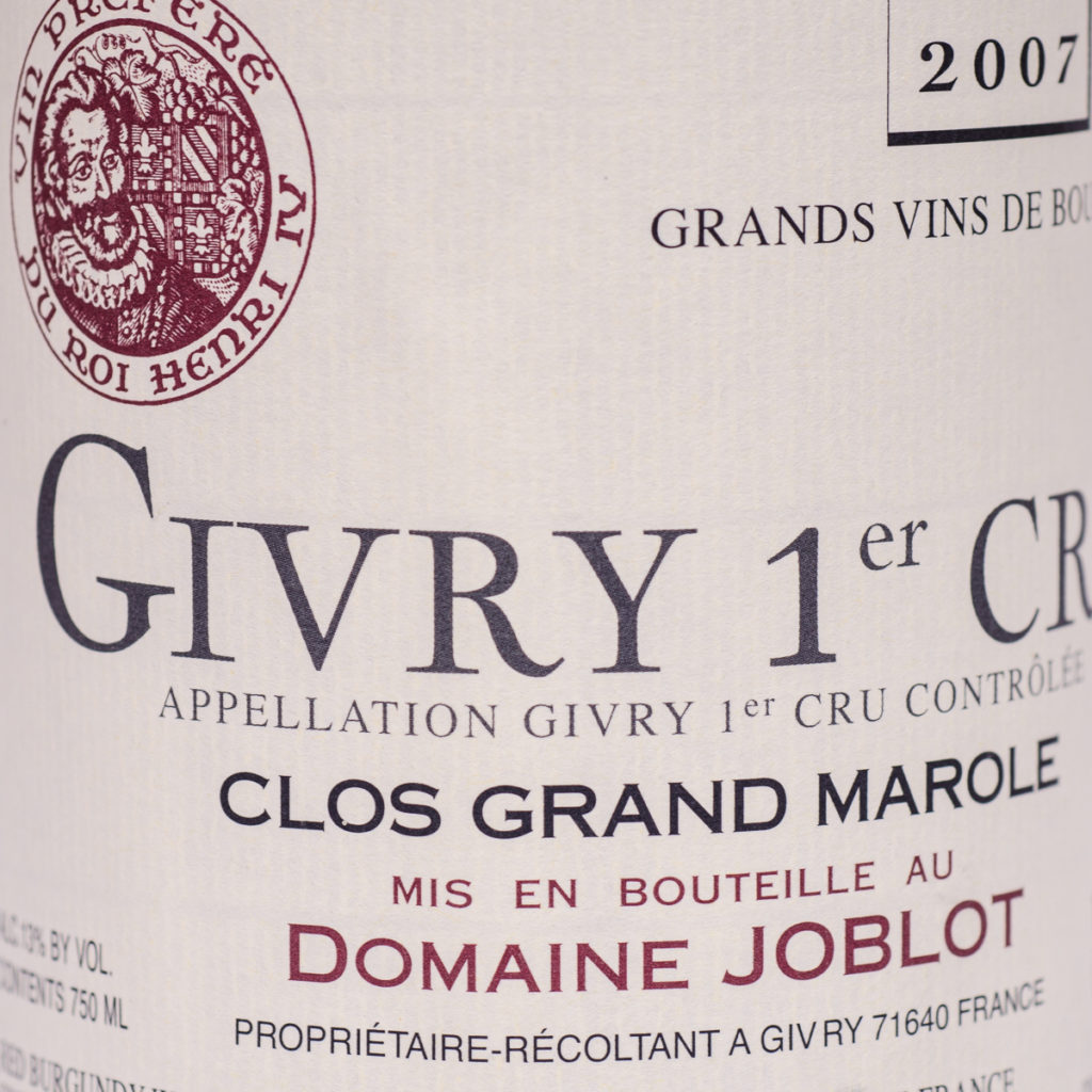 Givry 1er Cru Clos Grand Marole 2007