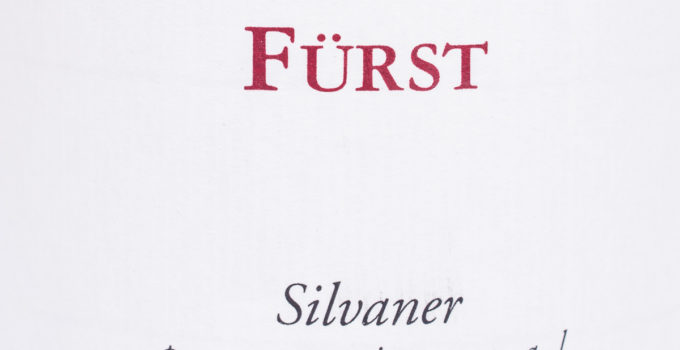 Silvaner pur mineral 2013 vom Weingut Rudolf Fürst