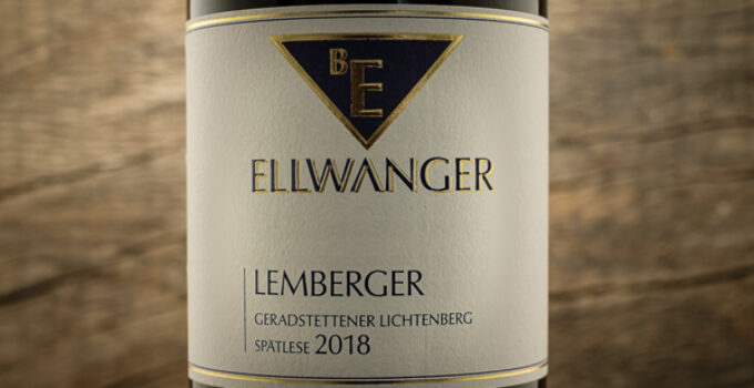 Lemberger Geradstettener Lichtenberg Spätlese 2018 – Bernhard Ellwanger